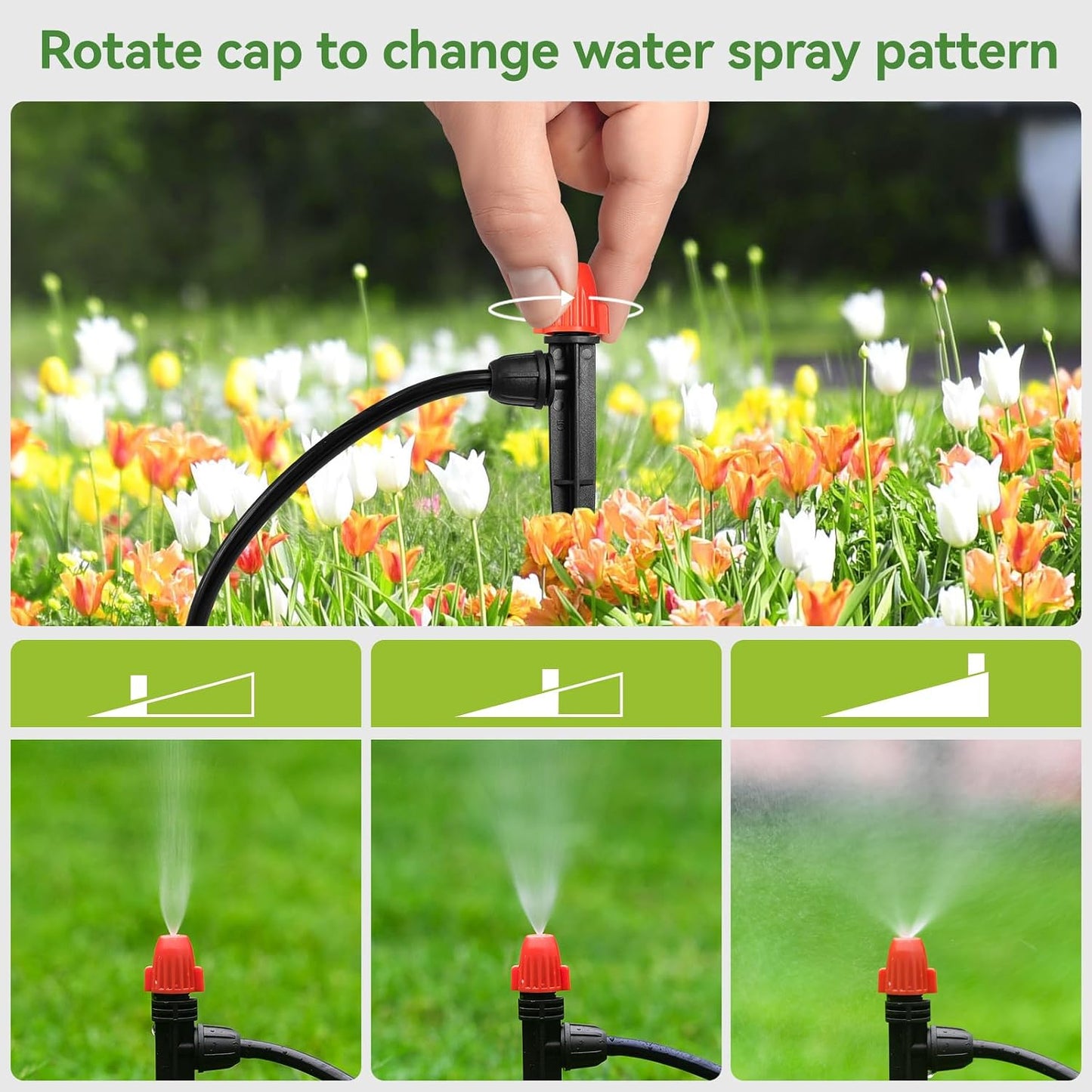 100pcs Drip Irrigation Emitters for 1/4" Drip Tubing