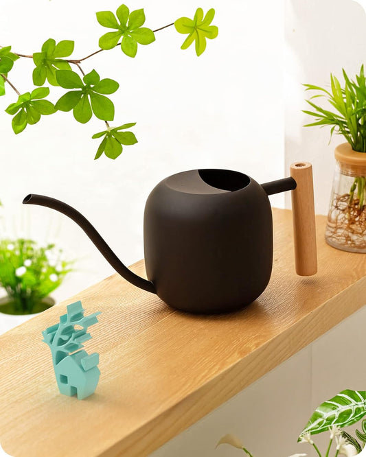 Watering Can Indoor Plants with Long Spout, 1.2L / 41oz (Black)