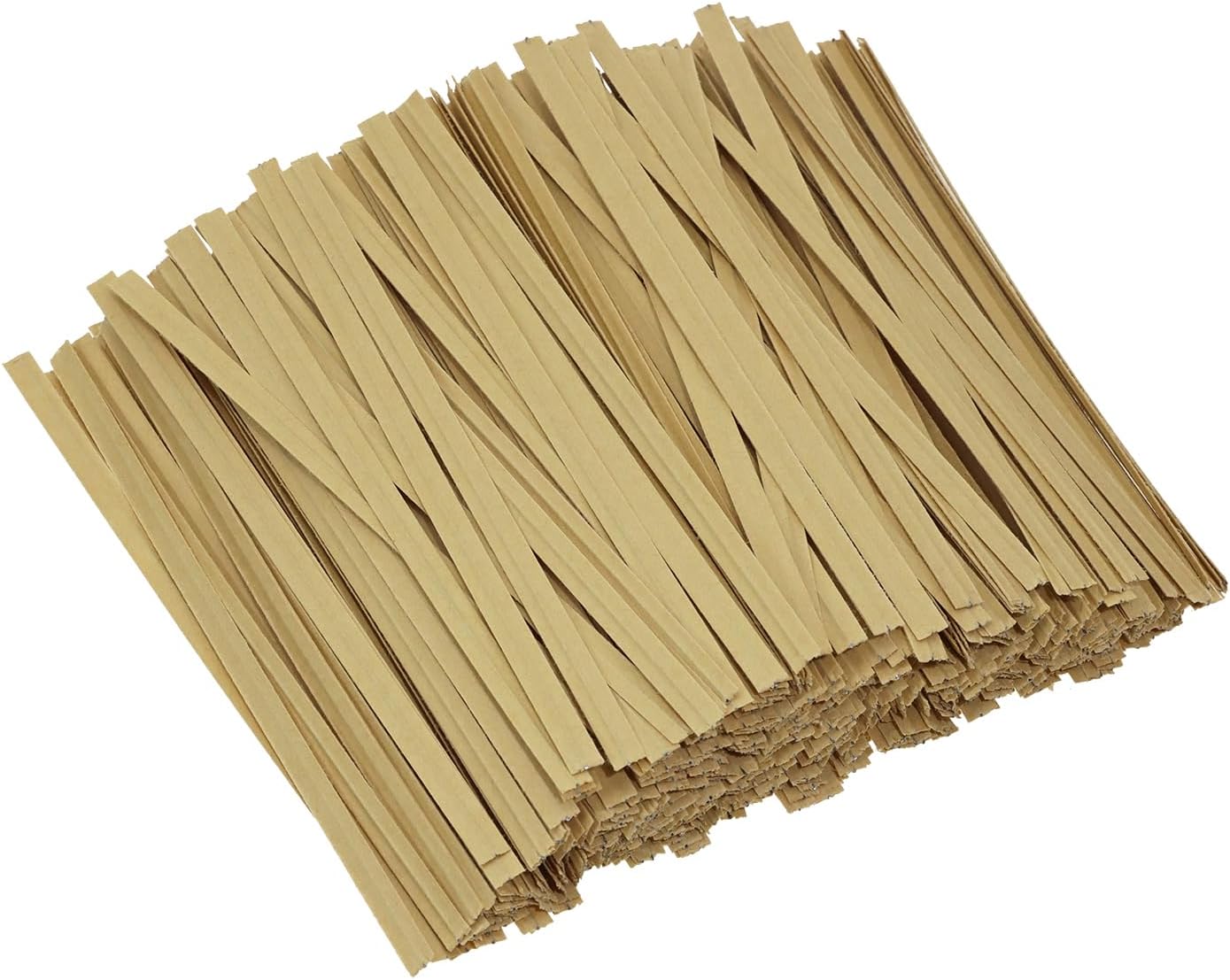 500pcs Kraft Paper Twist Ties Plant Ties 4inch Reusable Bread Twist Ties cake pop ties Cable Ties Candy Ties for Bags (Green)