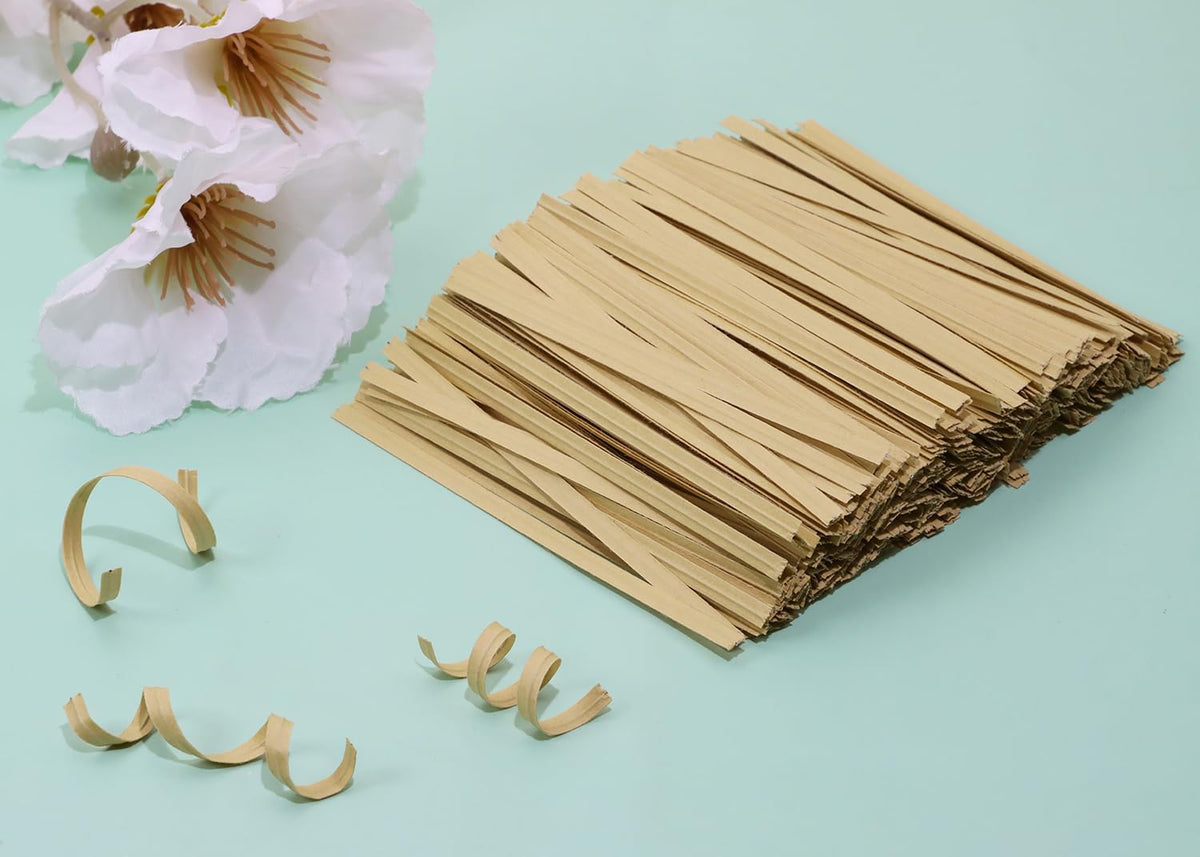 500pcs Kraft Paper Twist Ties Plant Ties 4inch Reusable Bread Twist Ties cake pop ties Cable Ties Candy Ties for Bags (Green)