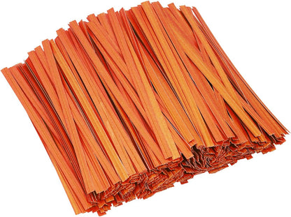 500pcs Kraft Paper Twist Ties Plant Ties 4inch Reusable Bread Twist Ties cake pop ties Cable Ties Candy Ties for Bags (Green)