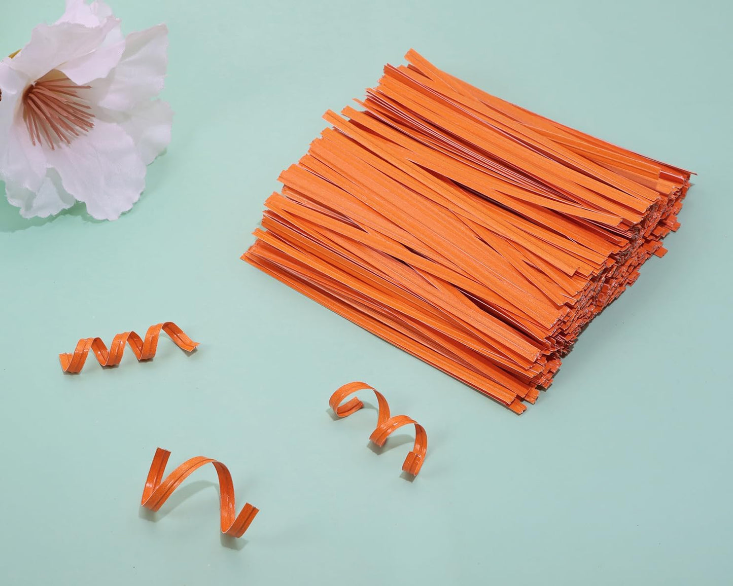 500pcs Kraft Paper Twist Ties Plant Ties 4inch Reusable Bread Twist Ties cake pop ties Cable Ties Candy Ties for Bags (Green)