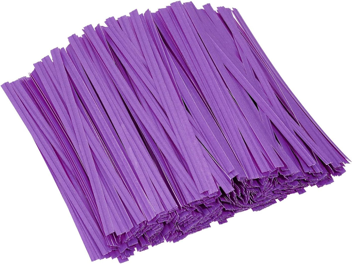 500pcs Kraft Paper Twist Ties Plant Ties 4inch Reusable Bread Twist Ties cake pop ties Cable Ties Candy Ties for Bags (Green)