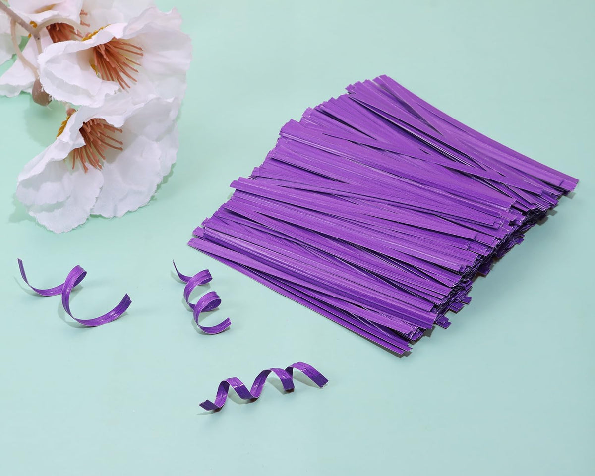 500pcs Kraft Paper Twist Ties Plant Ties 4inch Reusable Bread Twist Ties cake pop ties Cable Ties Candy Ties for Bags (Green)