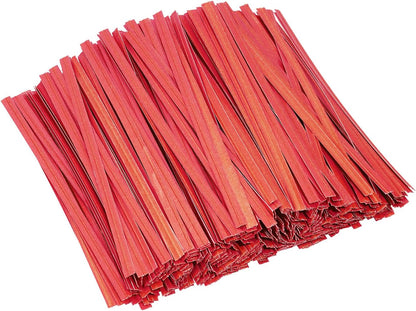 500pcs Kraft Paper Twist Ties Plant Ties 4inch Reusable Bread Twist Ties cake pop ties Cable Ties Candy Ties for Bags (Green)