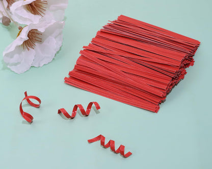 500pcs Kraft Paper Twist Ties Plant Ties 4inch Reusable Bread Twist Ties cake pop ties Cable Ties Candy Ties for Bags (Green)