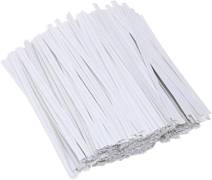 500pcs Kraft Paper Twist Ties Plant Ties 4inch Reusable Bread Twist Ties cake pop ties Cable Ties Candy Ties for Bags (Green)