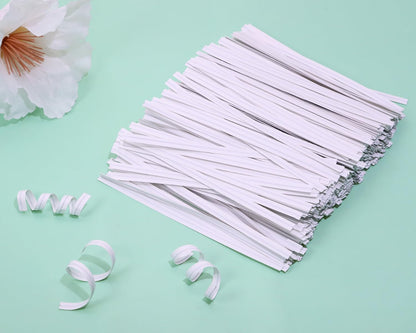 500pcs Kraft Paper Twist Ties Plant Ties 4inch Reusable Bread Twist Ties cake pop ties Cable Ties Candy Ties for Bags (Green)