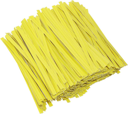 500pcs Kraft Paper Twist Ties Plant Ties 4inch Reusable Bread Twist Ties cake pop ties Cable Ties Candy Ties for Bags (Green)