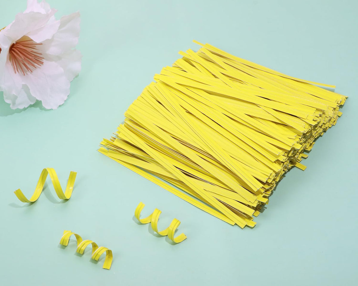 500pcs Kraft Paper Twist Ties Plant Ties 4inch Reusable Bread Twist Ties cake pop ties Cable Ties Candy Ties for Bags (Green)