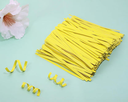 500pcs Kraft Paper Twist Ties Plant Ties 4inch Reusable Bread Twist Ties cake pop ties Cable Ties Candy Ties for Bags (Green)
