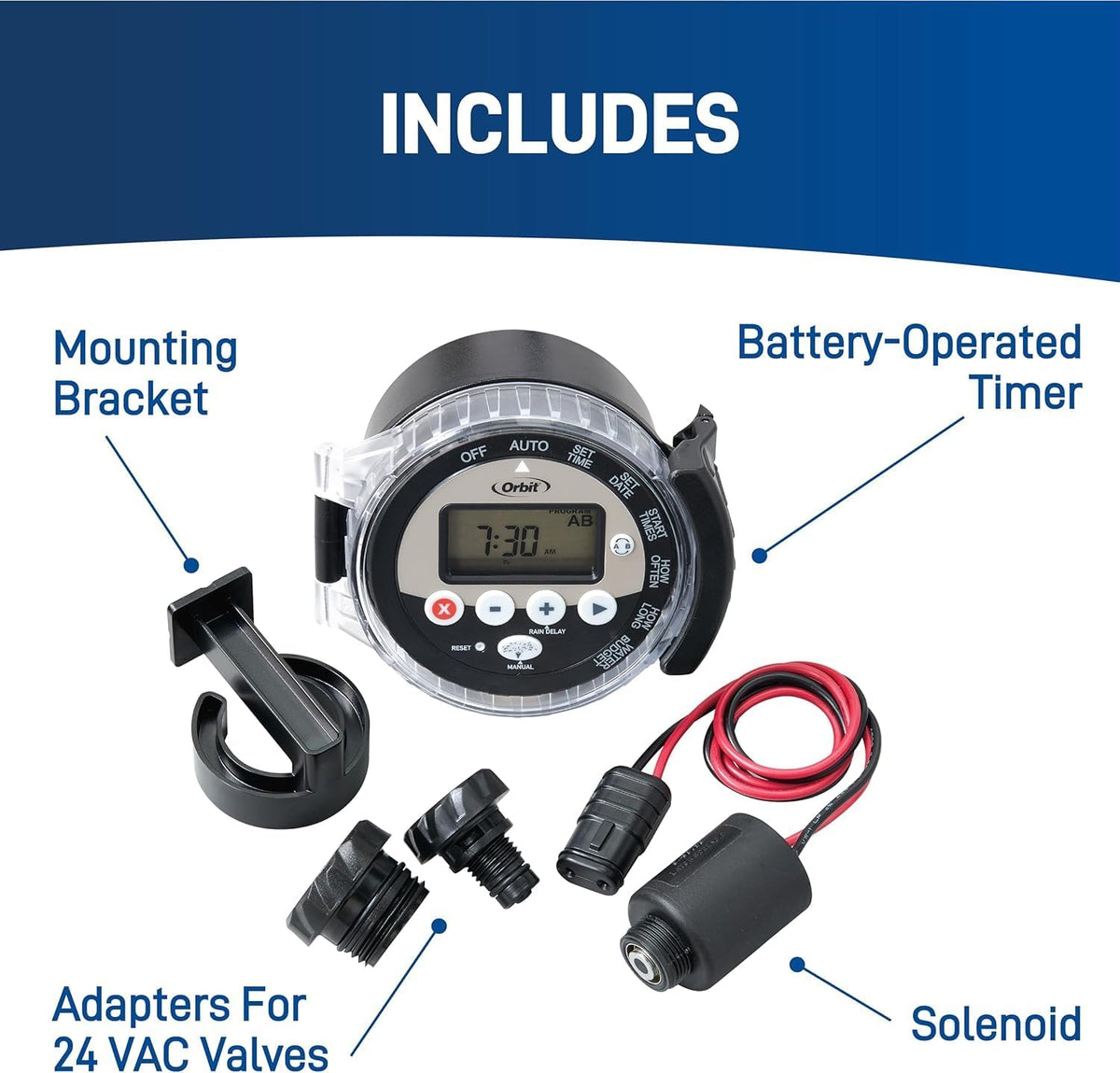 57865 Outdoor Battery-Powered Water Sprinkler Controller