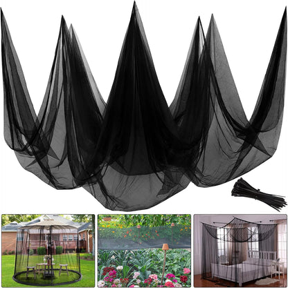 39 x 10 Ft Mosquito Netting, Garden Insect Bird Netting for Patio, Black