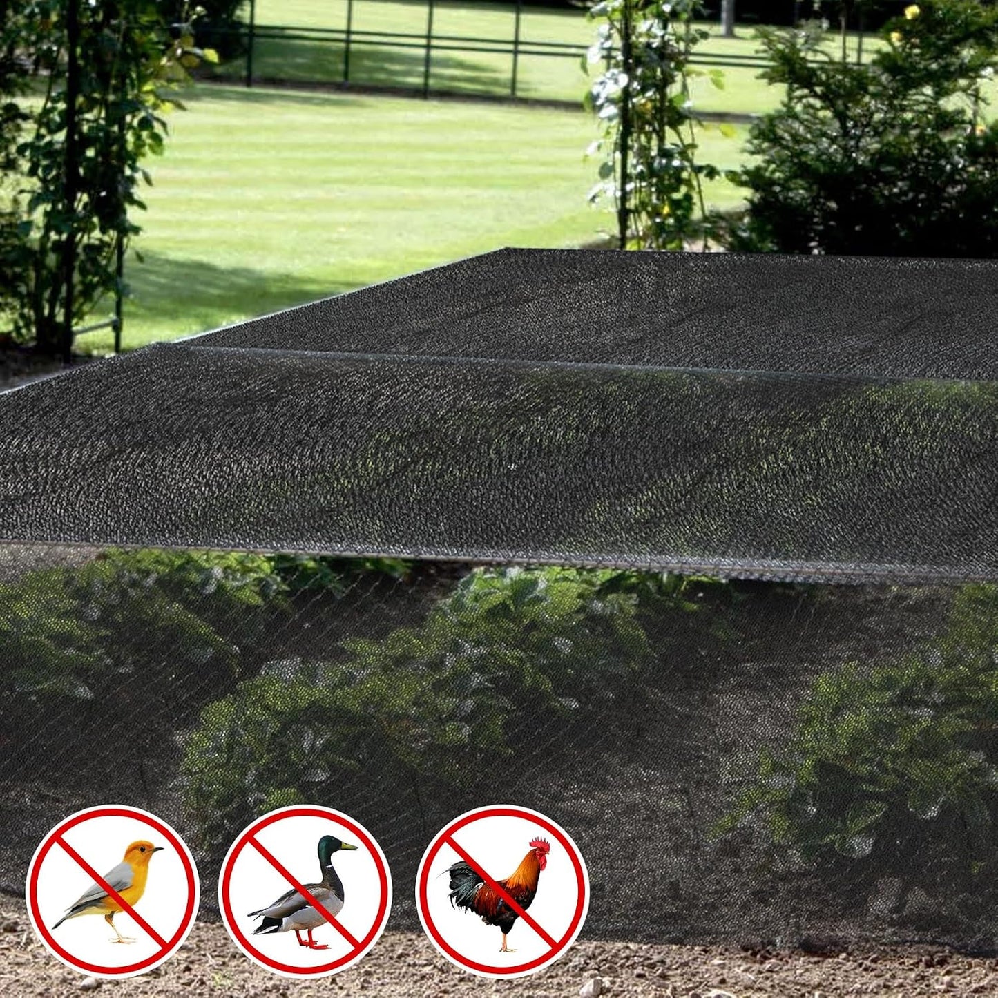 39 x 10 Ft Mosquito Netting, Garden Insect Bird Netting for Patio, Black