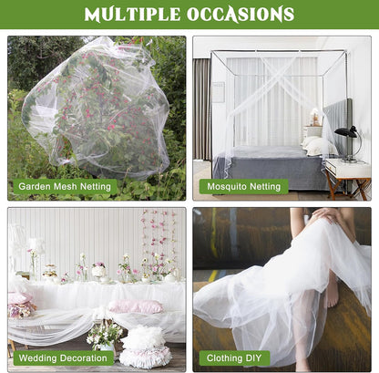 39 x 10 Ft Mosquito Netting, Garden Insect Bird Netting for Patio, Black