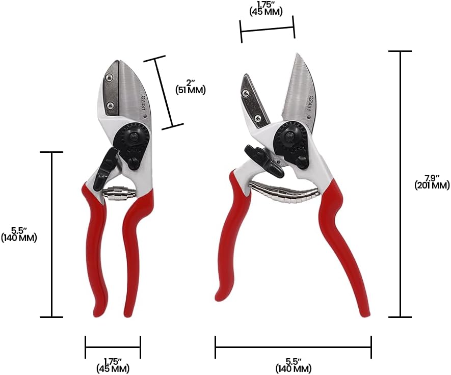 QZ431 Anvil Professional Pruner, 1-Inch Cut, 8.3-Inch Long