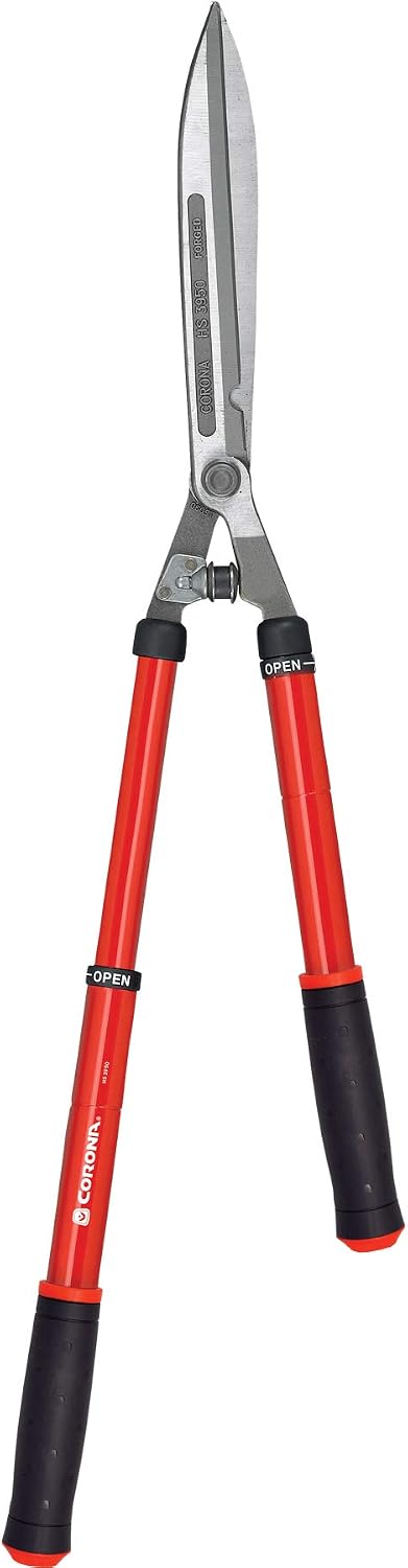 10″ Extendable Hedge Shears – Telescoping Garden Trimmer For Hedges, Shrubs & Landscaping