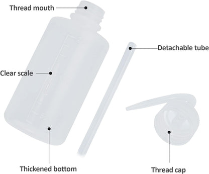 Oubest Squeeze Bottle 1000ml 32oz Wash Bottle Succulent Watering Can LDPE Plastic Squirt Bottle for Irrigation Plant, Medical Lab, Tattoo Supplies 1pc