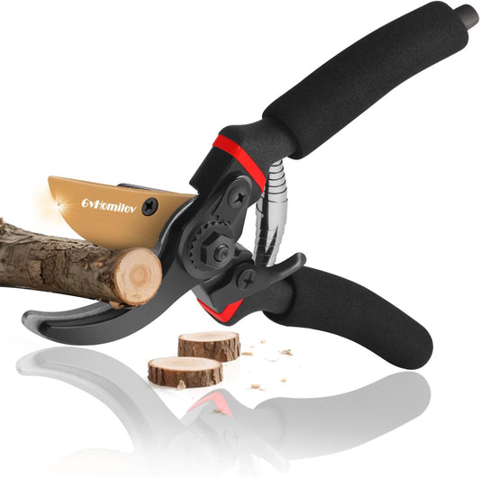 8.5 Inch SK5 Sharp Blade Bypass Heavy Duty Gardening Pruning Shears