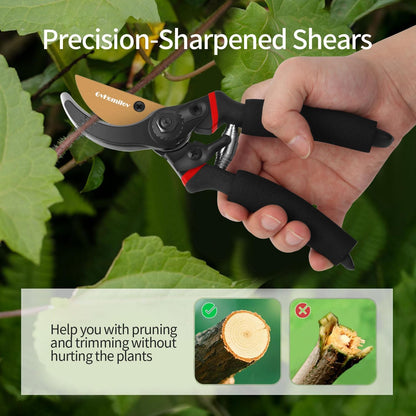 8.5 Inch SK5 Sharp Blade Bypass Heavy Duty Gardening Pruning Shears