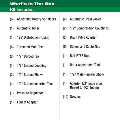 32ETI DIY Install In-Ground Automatic Sprinkler Kit