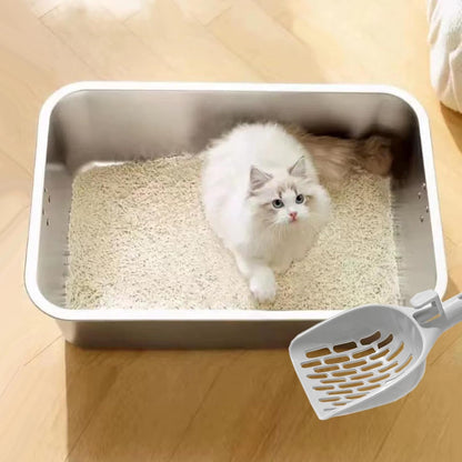 Cat Litter Scoop, Litter Scoop with Wide Slats, Litter Sifter Scoop with Hollow Grid for Pine Pellets, Easy Sifting, ABS Plastic Litter Scoop for Cats