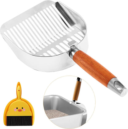 Cat Litter Scoop, Litter Scoop with Wide Slats, Litter Sifter Scoop with Hollow Grid for Pine Pellets, Easy Sifting, ABS Plastic Litter Scoop for Cats