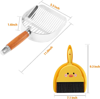 Cat Litter Scoop, Litter Scoop with Wide Slats, Litter Sifter Scoop with Hollow Grid for Pine Pellets, Easy Sifting, ABS Plastic Litter Scoop for Cats