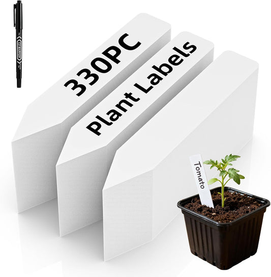 330Pcs Plant Labels with Marker Pen, 4" Plant Tags for Garden