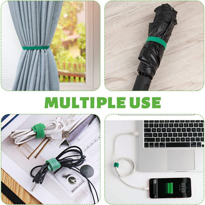 Plant Tape, 6 Roll 196 Ft Green Garden Tape, Adjustable Twist Ties for Plants Support 1/2", Reusable Garden Ties for Climbing Plants, Gardening Tape for Outdoor Indoor Plants