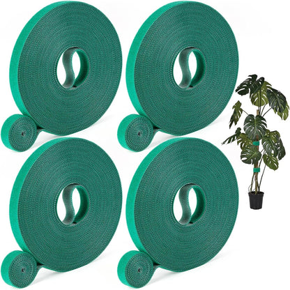 Plant Tape, 6 Roll 196 Ft Green Garden Tape, Adjustable Twist Ties for Plants Support 1/2", Reusable Garden Ties for Climbing Plants, Gardening Tape for Outdoor Indoor Plants
