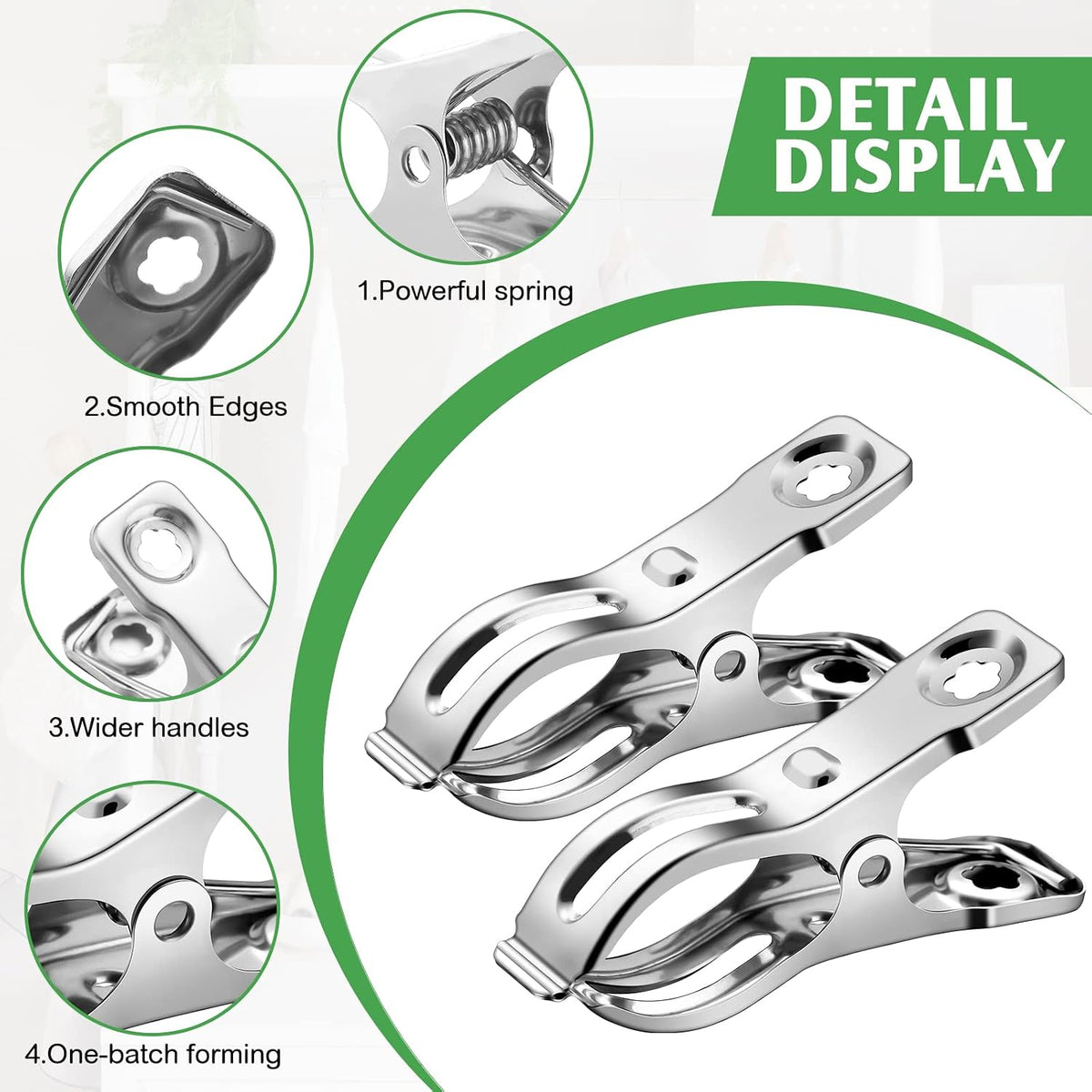 200 Pcs Garden Clips 2 Inch Stainless Steel Small Greenhouse Clamps for Netting Shade Cloth Clips Bulk Plant Metal Spring Clamps Grip for Garden Hoops PVC Plant Cover