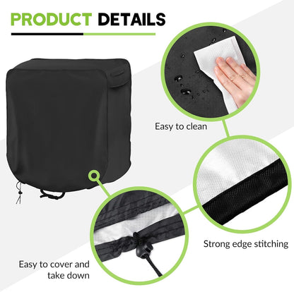 Garden Hose Reel Cover Weatherproof – Oxford Cloth Retractable Hose Reel Cover, Waterproof & Sun Protection, 23.6×17.7×23.6 Inch Unfold, with Storage Bag – Black