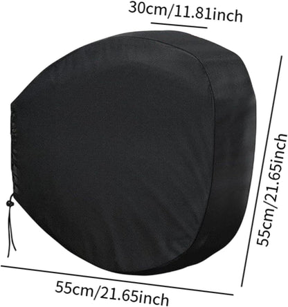 Garden Hose Reel Cover Weatherproof – Oxford Cloth Retractable Hose Reel Cover, Waterproof & Sun Protection, 23.6×17.7×23.6 Inch Unfold, with Storage Bag – Black