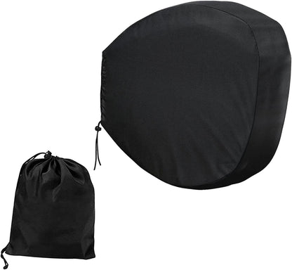 Garden Hose Reel Cover Weatherproof – Oxford Cloth Retractable Hose Reel Cover, Waterproof & Sun Protection, 23.6×17.7×23.6 Inch Unfold, with Storage Bag – Black