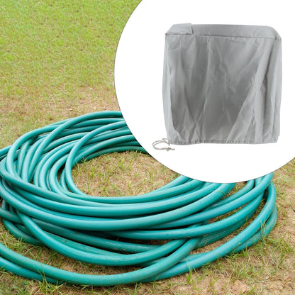 Garden Hose Reel Cover Weatherproof – Oxford Cloth Retractable Hose Reel Cover, Waterproof & Sun Protection, 23.6×17.7×23.6 Inch Unfold, with Storage Bag – Black
