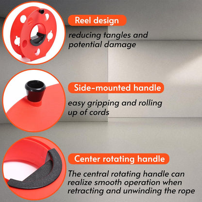 100 ft Extension Cord Storage Reel, Impact-Resistant