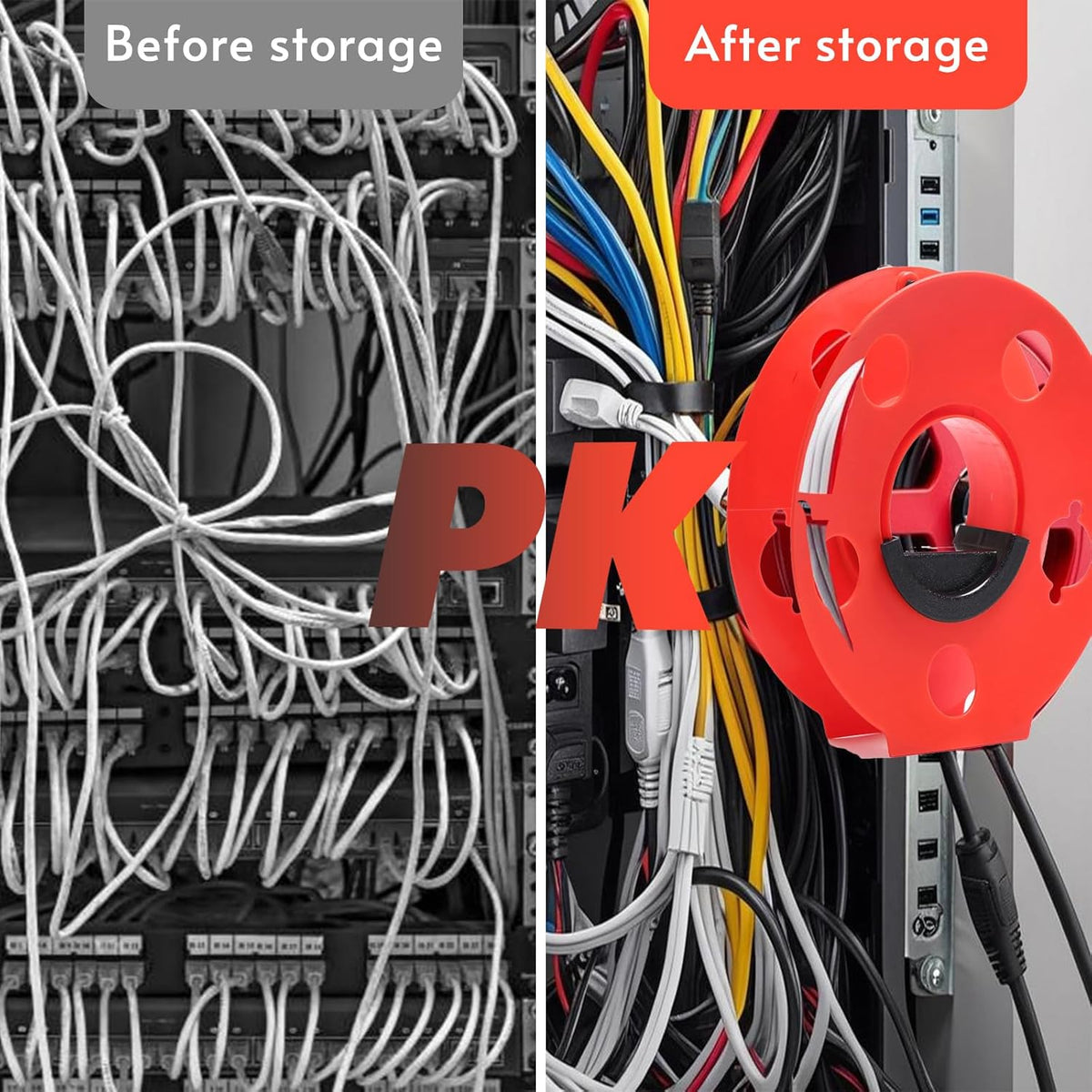 100 ft Extension Cord Storage Reel, Impact-Resistant