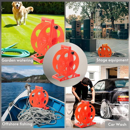 100 ft Extension Cord Storage Reel, Impact-Resistant
