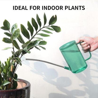 Watering Can Indoor Plants - Plant Watering Can 34 OZ, Long Spout Small Watering Can for House Plants Garden Potted Flowers with Spray Bottle, Squeeze Bottle Green