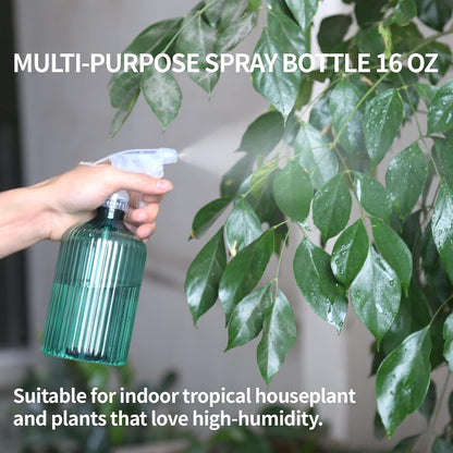 Watering Can Indoor Plants - Plant Watering Can 34 OZ, Long Spout Small Watering Can for House Plants Garden Potted Flowers with Spray Bottle, Squeeze Bottle Green