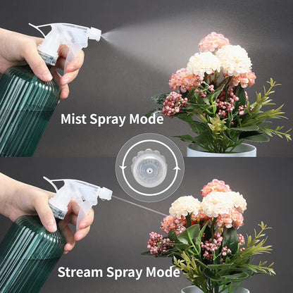 Watering Can Indoor Plants - Plant Watering Can 34 OZ, Long Spout Small Watering Can for House Plants Garden Potted Flowers with Spray Bottle, Squeeze Bottle Green