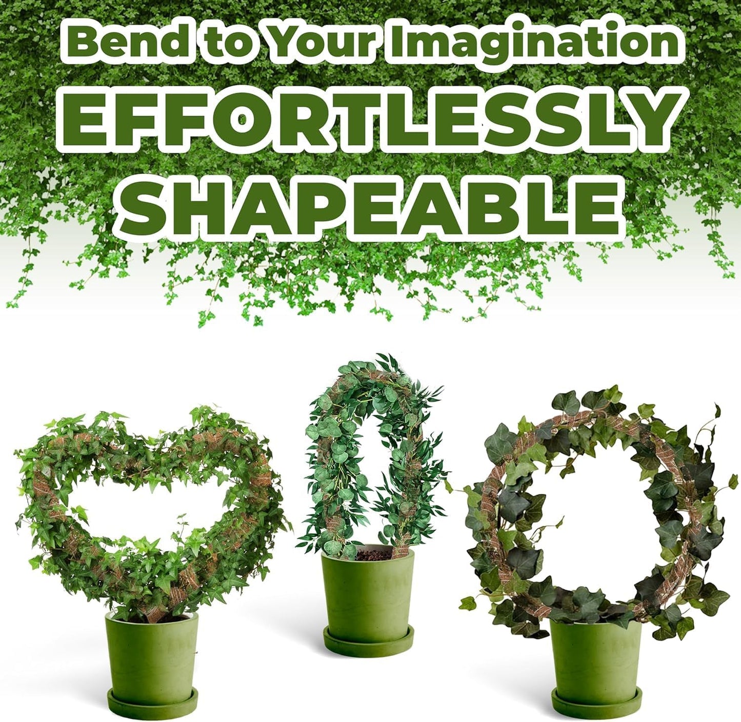 2 Pack 48'' Bendable Moss Pole Monstera Plant Support for Climbing Indoor Plants - Stakes for Potted Climbers - Tall Sticks Indoor Trellis for Houseplants - Accessories for Monstera Pot