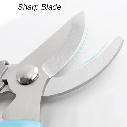 Curve Gardening Scissor with Sharp Stainless Steel Blade Garden Shears for Cutting Flowers Trimming Plants of Yard Florist Flower Rose Herb Hedge Bonsai and Fruits Picking (Pink Handle)