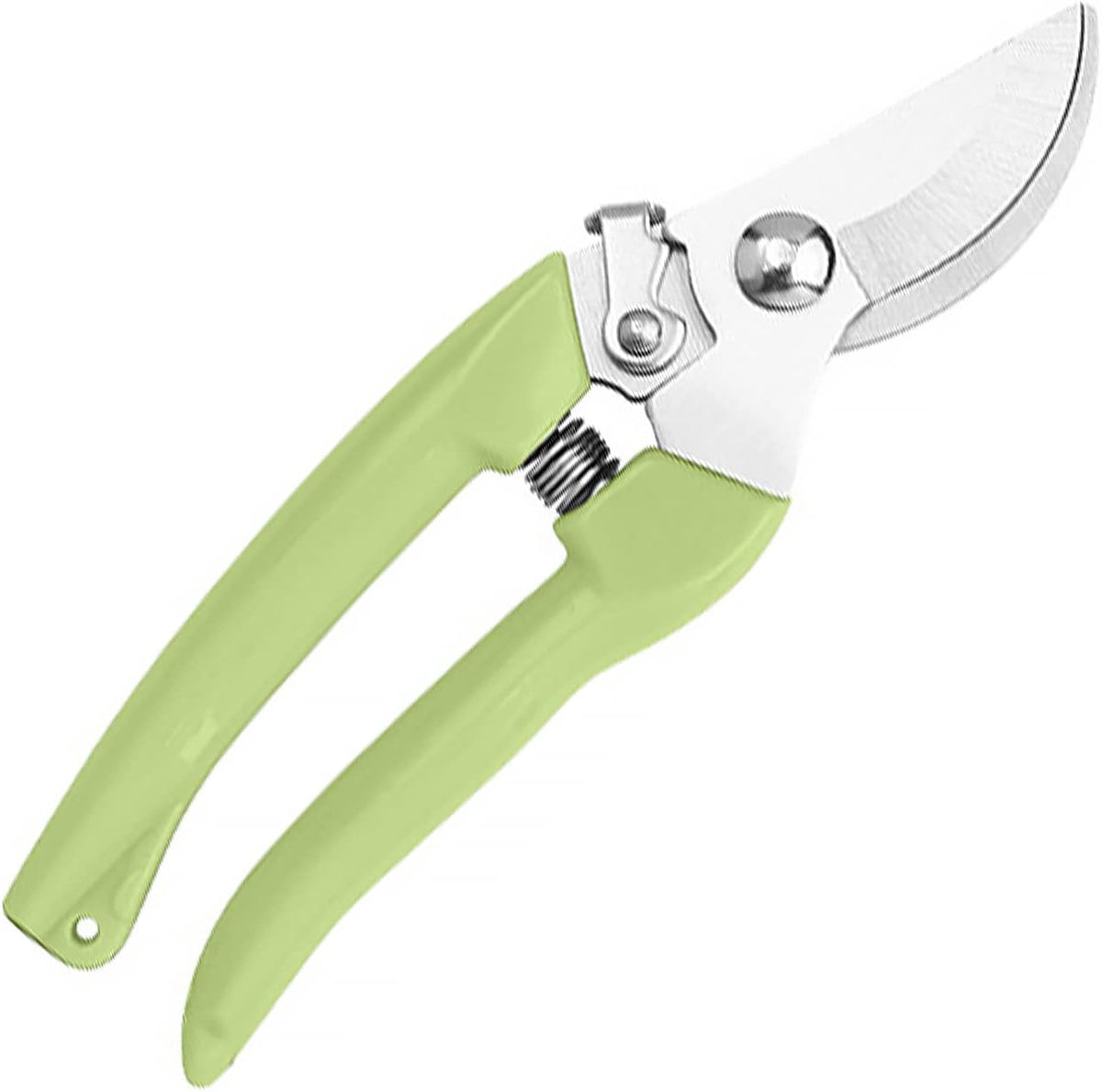 Curve Gardening Scissor with Sharp Stainless Steel Blade Garden Shears for Cutting Flowers Trimming Plants of Yard Florist Flower Rose Herb Hedge Bonsai and Fruits Picking (Pink Handle)