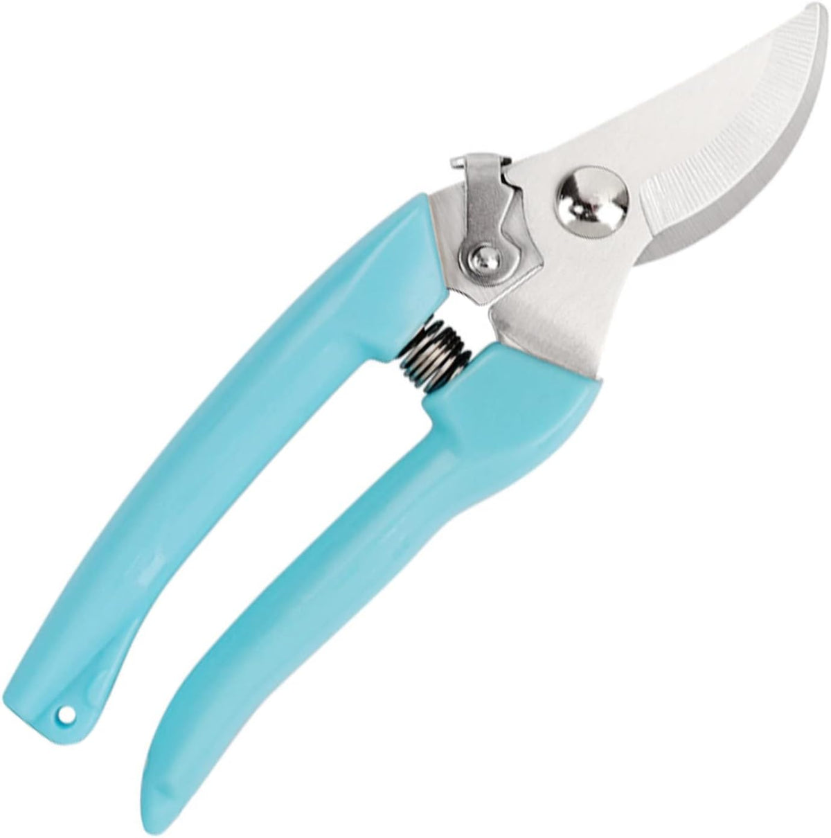 Curve Gardening Scissor with Sharp Stainless Steel Blade Garden Shears for Cutting Flowers Trimming Plants of Yard Florist Flower Rose Herb Hedge Bonsai and Fruits Picking (Pink Handle)
