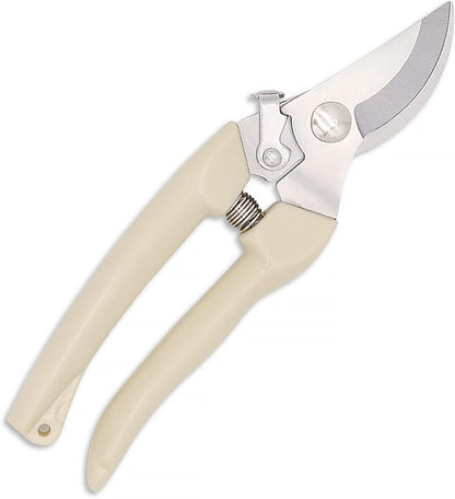 Curve Gardening Scissor with Sharp Stainless Steel Blade Garden Shears for Cutting Flowers Trimming Plants of Yard Florist Flower Rose Herb Hedge Bonsai and Fruits Picking (Pink Handle)