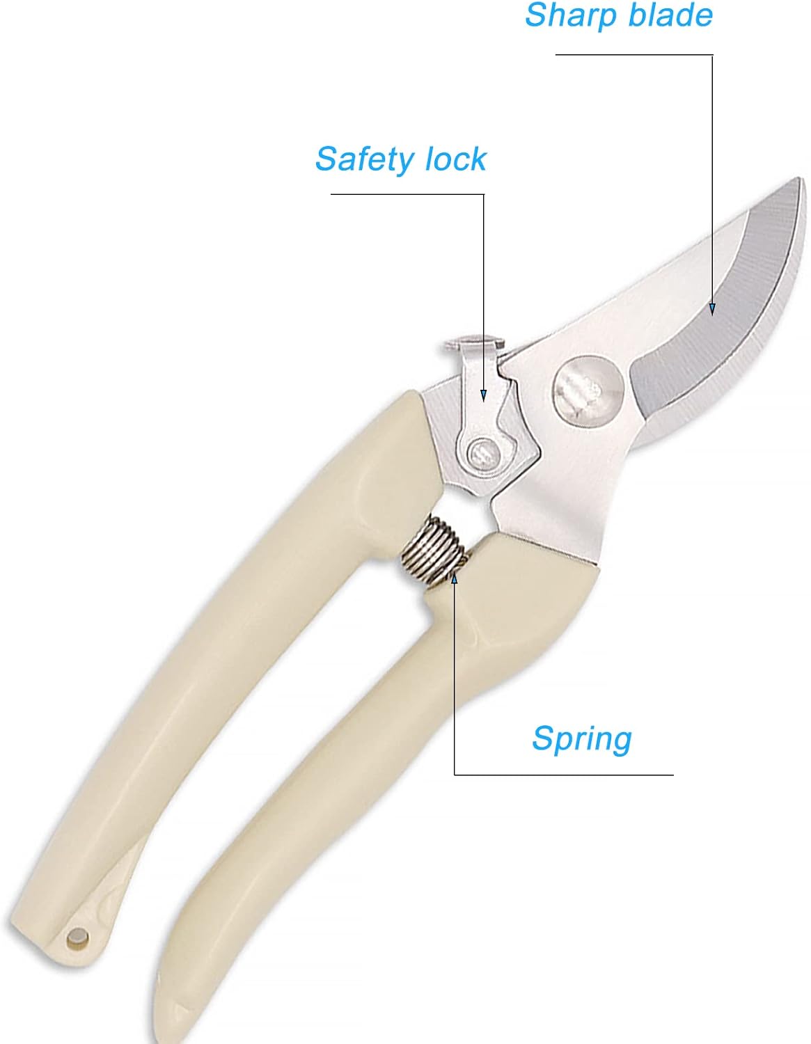 Curve Gardening Scissor with Sharp Stainless Steel Blade Garden Shears for Cutting Flowers Trimming Plants of Yard Florist Flower Rose Herb Hedge Bonsai and Fruits Picking (Pink Handle)