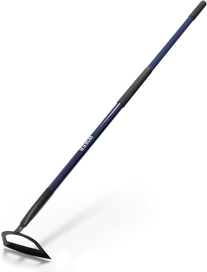 WIEKR Sharp Garden Hoe – Heavy Duty Weeding Hoe with Long Fiberglass Handle – Pre-Sharpened Blade for Easy Weeding – Large Hoe for Gardening, Farm, Field