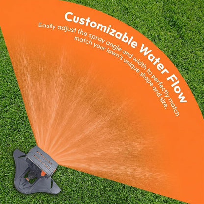 2026 New Adjustable Oscillating Sprinkler Wide Coverage, 16-Nozzle Oscillating Sprinkler, Lawn Sprinkler Oscillating, Mini Turbo Oscillating Water Sprinkler (Black, with a Set nozzles)